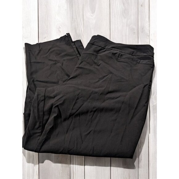 Valerie Stevens Black Plus Size Pants 24W 24 W Stretch Rayon Blend 4 Pockets - Picture 1 of 9